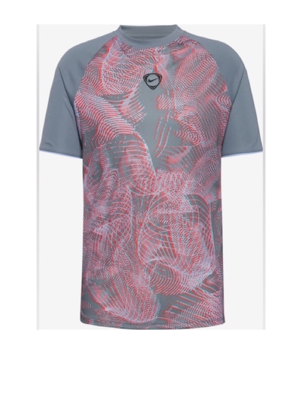 Nike Men’s Gray Athletic Tee with Wave Graphic